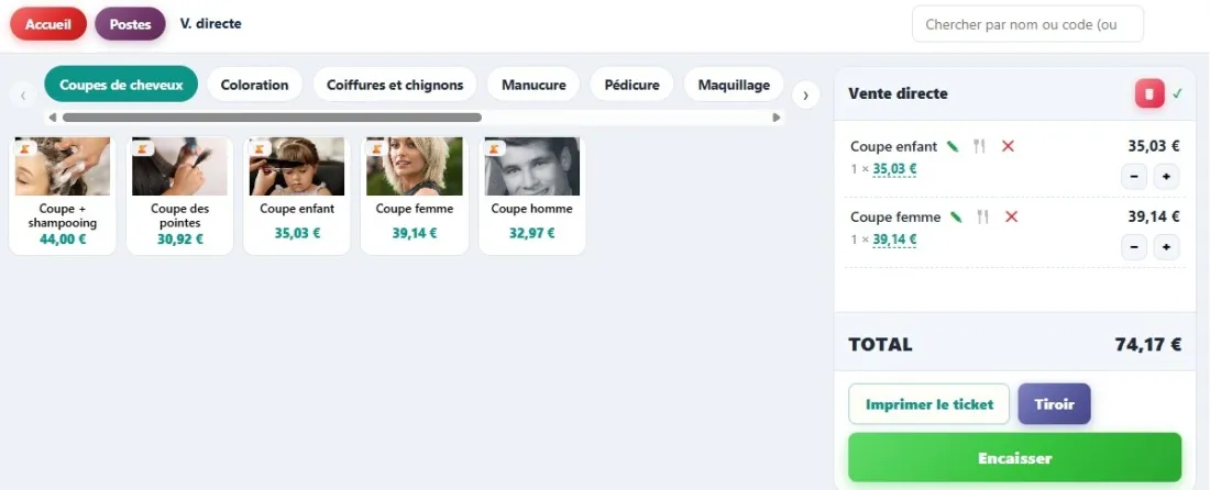 TPV sur ordinateur